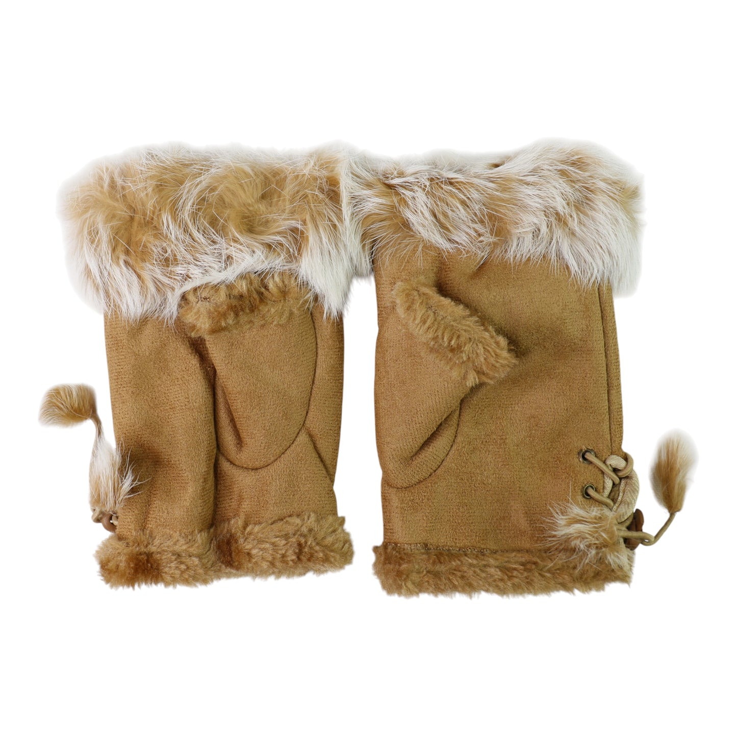 Women's Fur Fingerless Gloves GE902-1. (12PAIR)