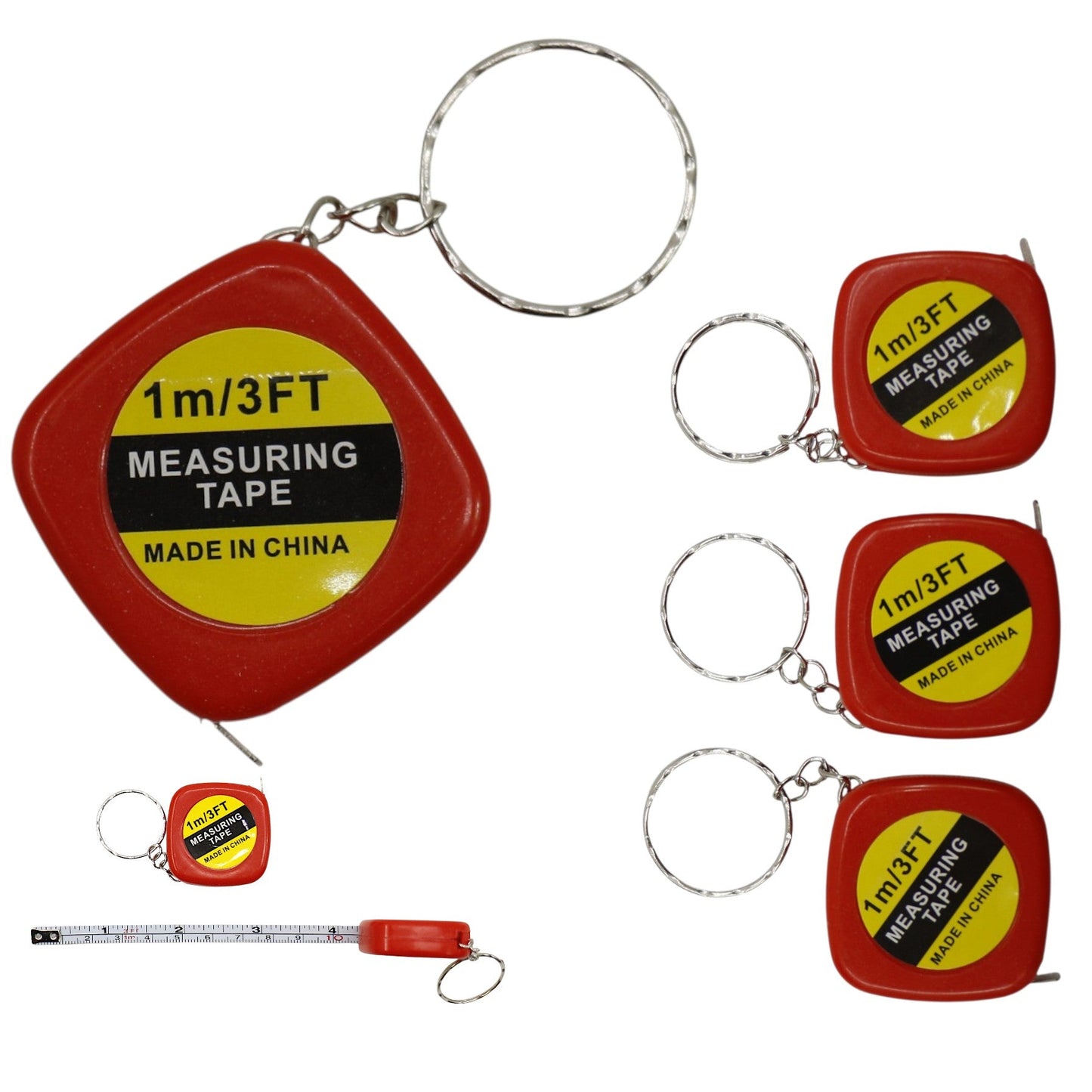 Mini Measuring Tape Key Chain KC5909-3 (12PC)