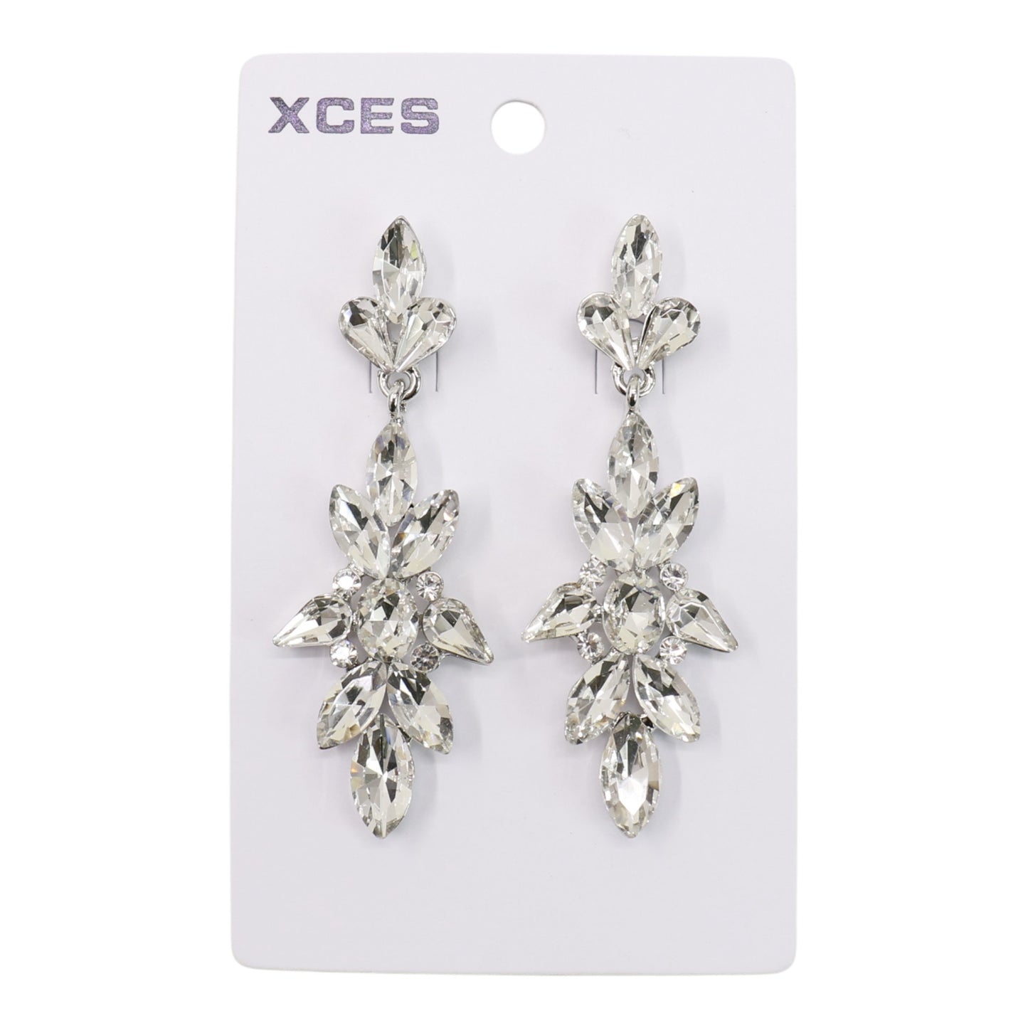 Oval Crystal Drop Bridal Earring JE7304 (3PAIR) (Copy)