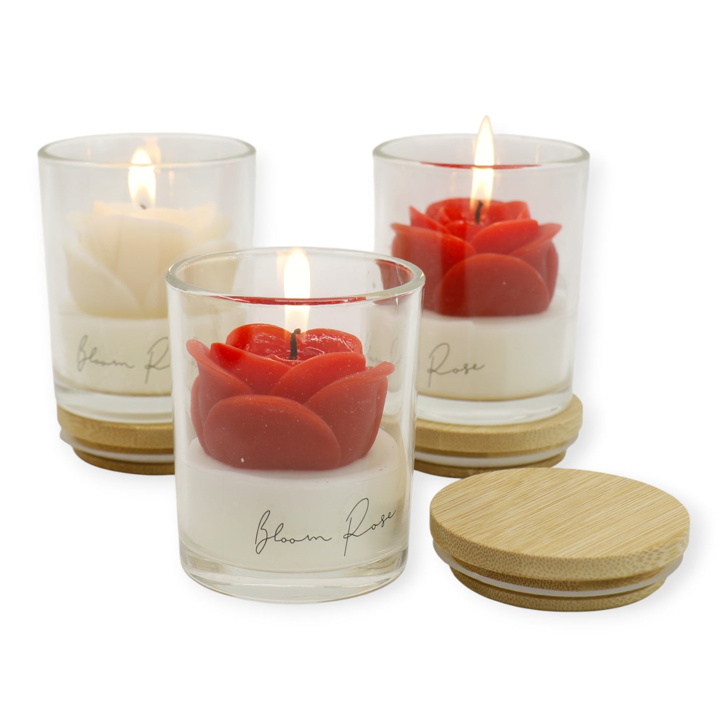 Rose Flower Fragrance Scented Candle SS51016-4 (2pc)