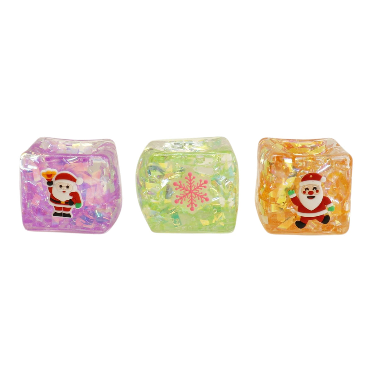 Hologram Christmas Cube Squishy Toy JT6820-18 (12PC)