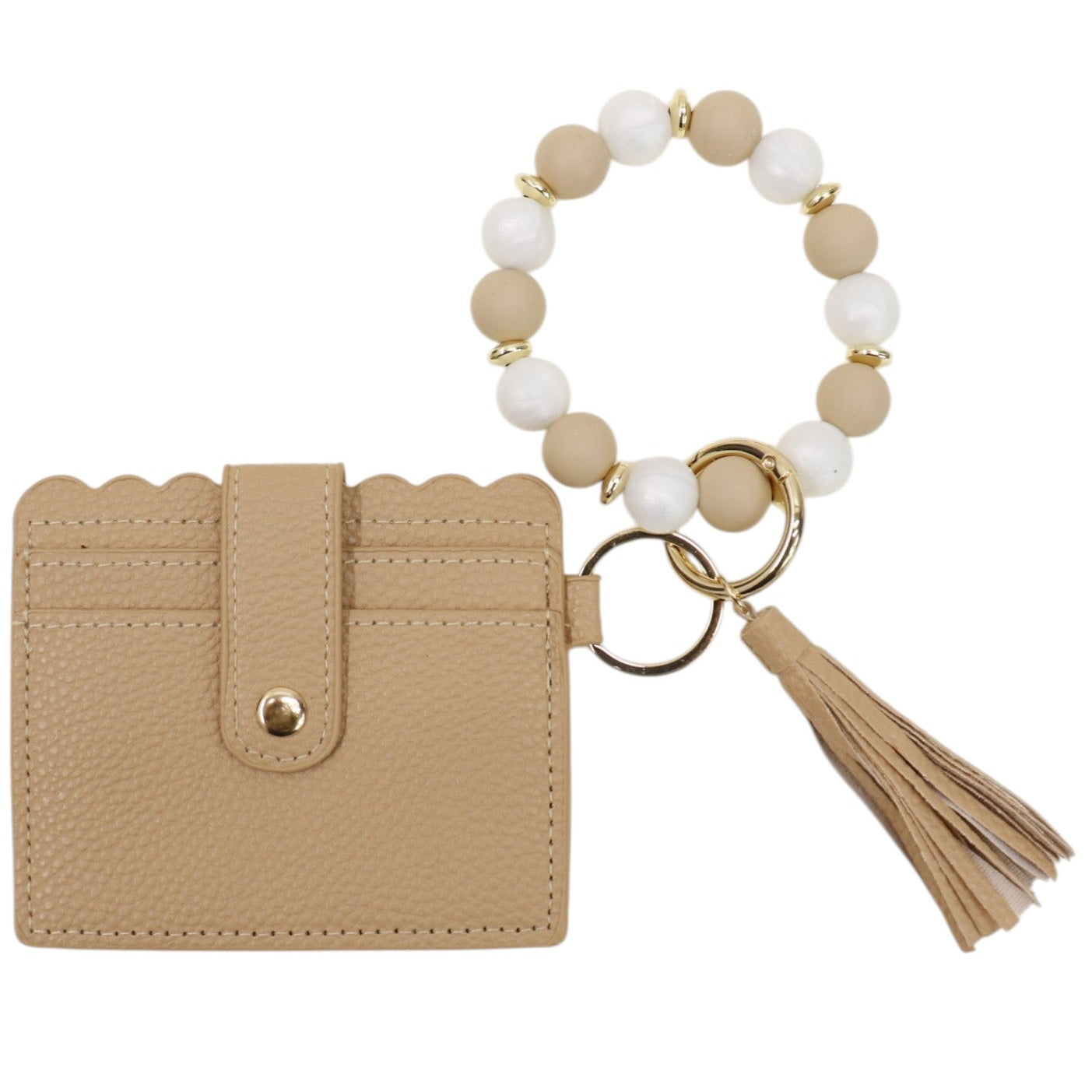 Silicone Bracelet Leather Wallet Tassel JB6126-10 (12PC)