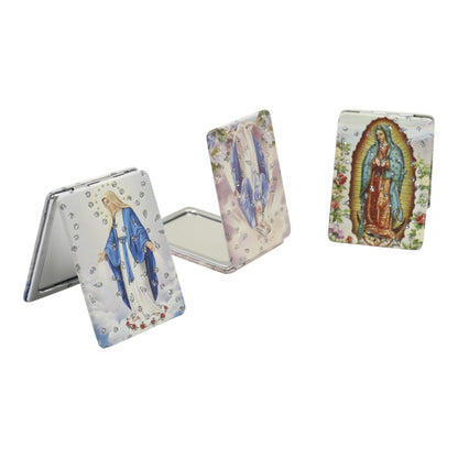 Religious Rectangular Glitter Compact Makeup Mirror JM6423-2 (12PC)