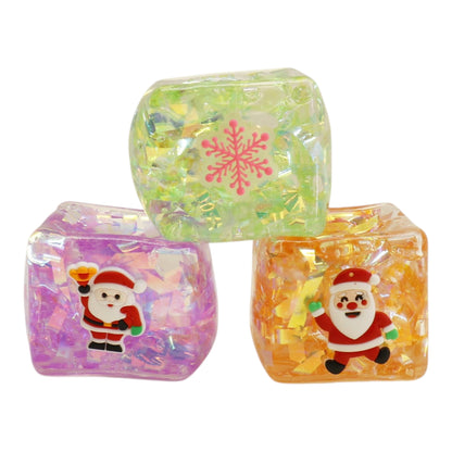 Hologram Christmas Cube Squishy Toy JT6820-18 (12PC)