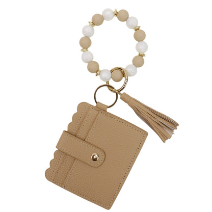 Silicone Bracelet Leather Wallet Tassel JB6126-10 (12PC)