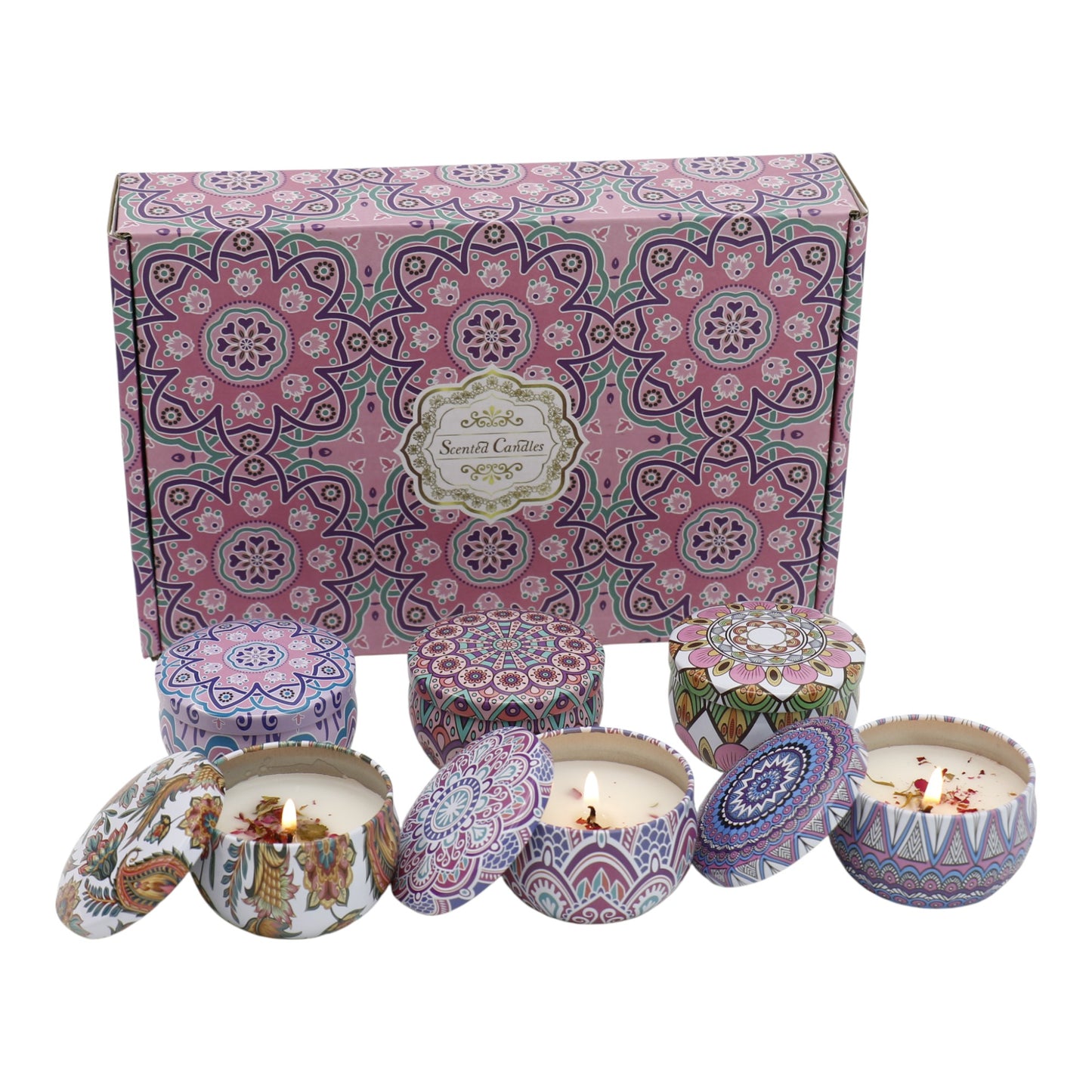 Bohemia 6pcs Fragrance Scented Candle AC5113-1 (3Pack)