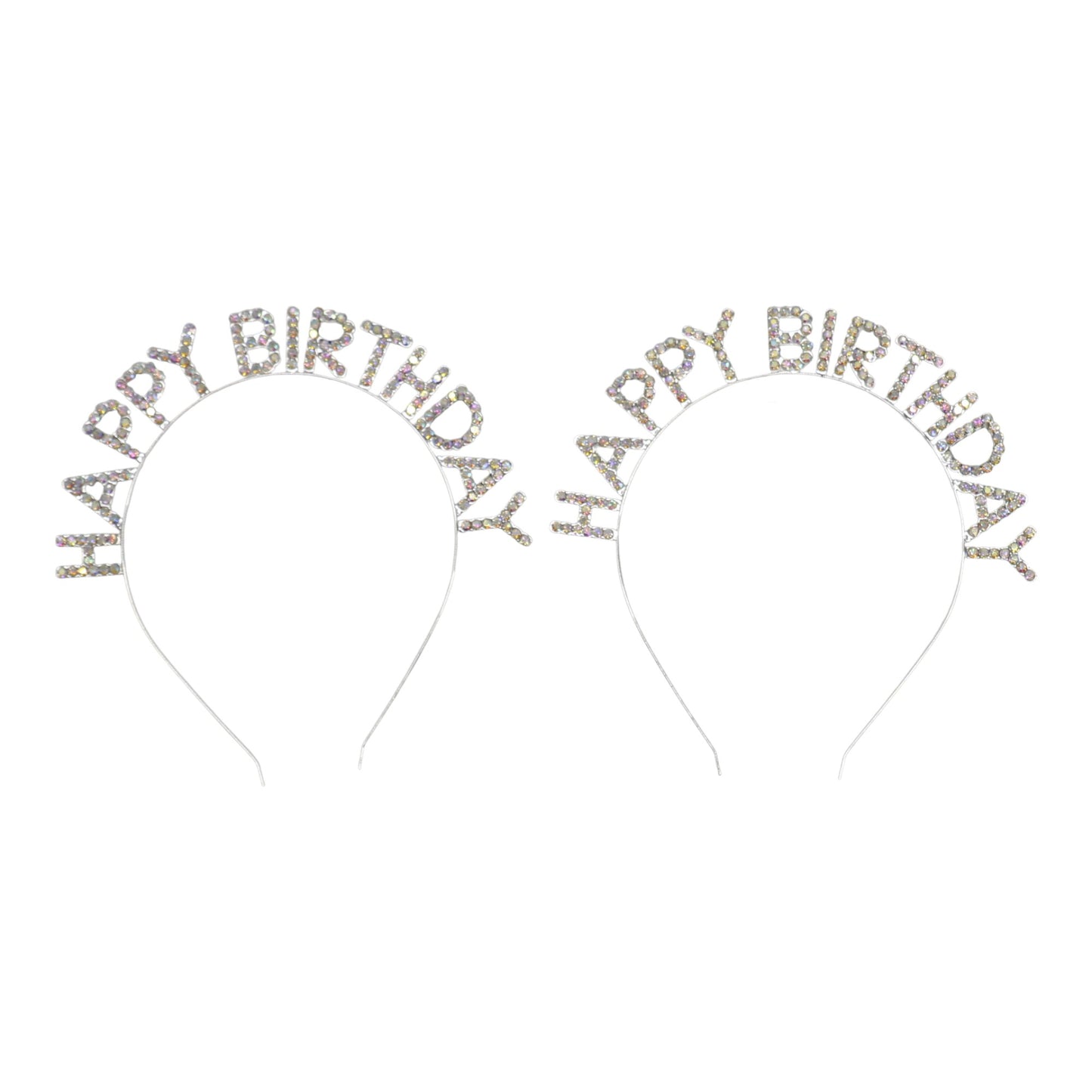 Iron Alloy Rhinestone Happy Birthday Head Band HB101 (12PC)