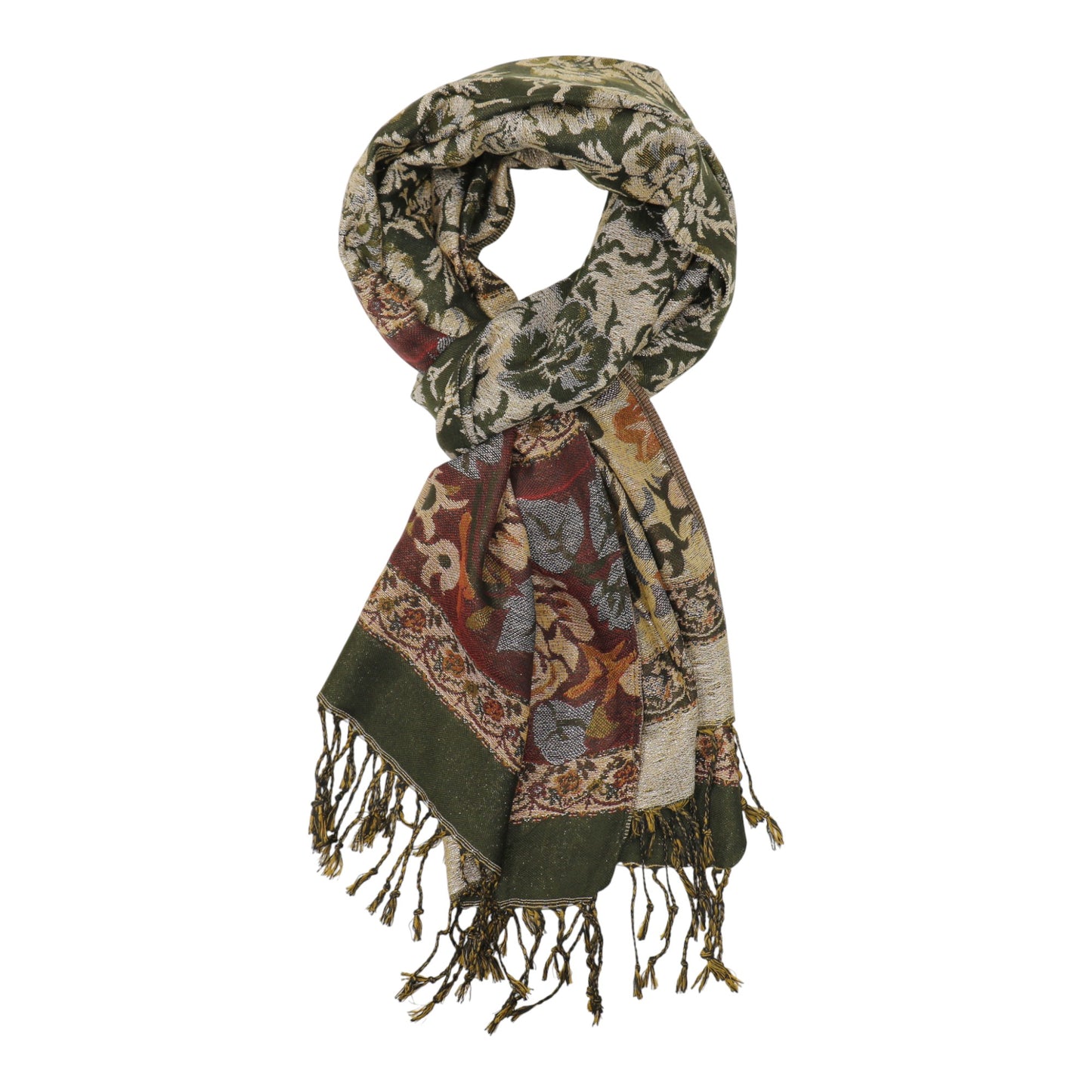 Metallic Pashmina Rose SCF4815-5.. (12PC)