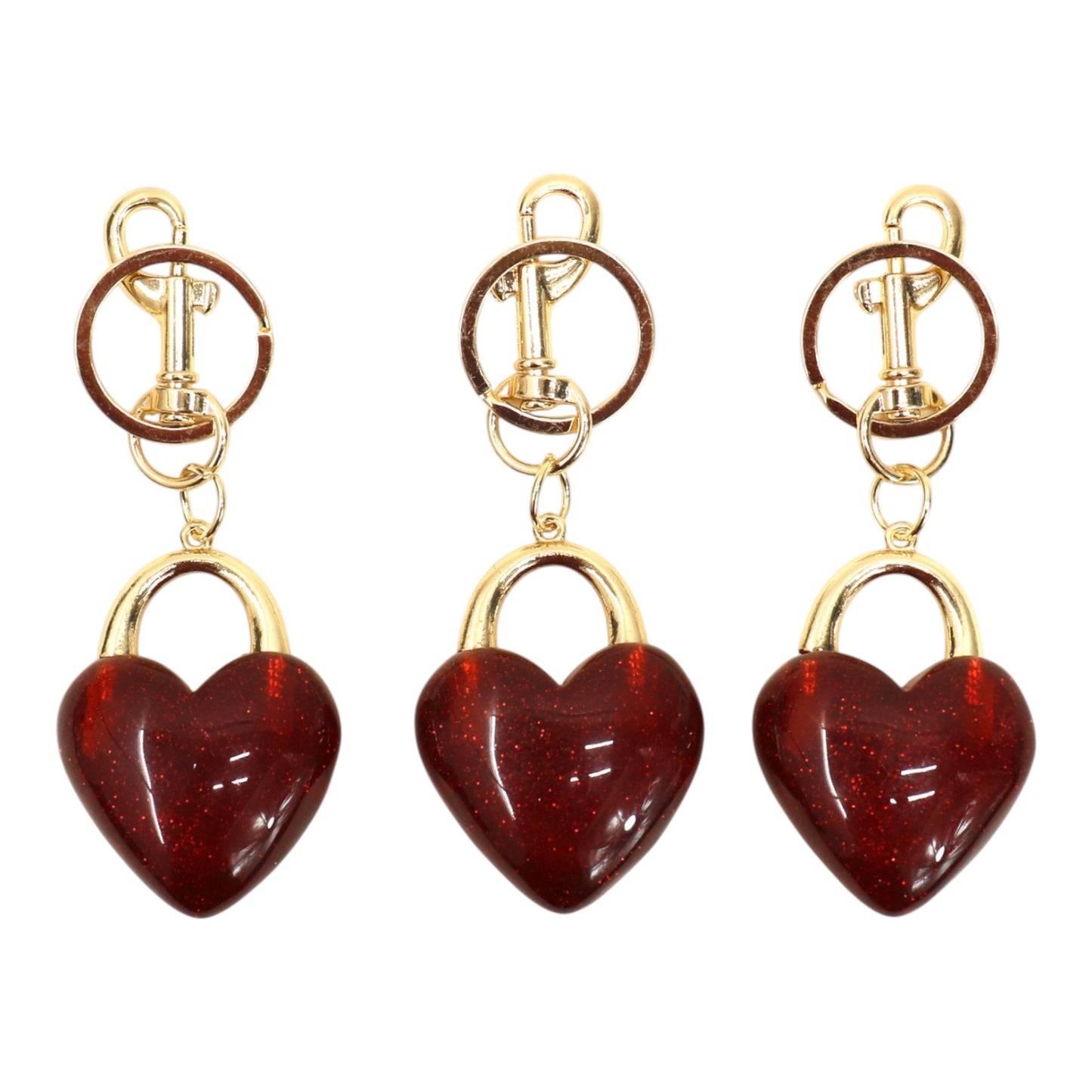 Double Sided Heart Keychain KC511-61 (12PC)