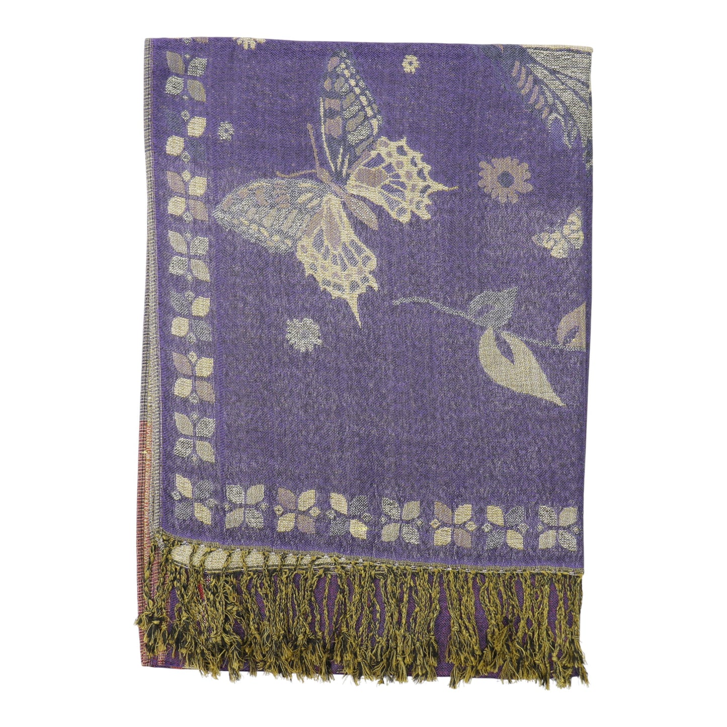 Metallic Pashmina Butterfly SCF4815-12. (12PC)