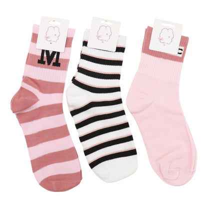 Women's Cute Pink Pattern Socks SS3316-2. (12PC)