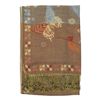 Metallic Pashmina Butterfly SCF4815-12. (12PC)