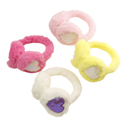 Winter Earmuffs Sequin Heart Ears Warmers Winter Headband SS6812-37 (12PC)