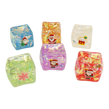 Hologram Christmas Cube Squishy Toy JT6820-18 (12PC)