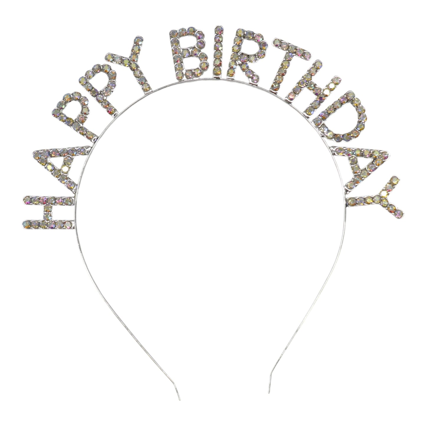 Iron Alloy Rhinestone Happy Birthday Head Band HB101 (12PC)