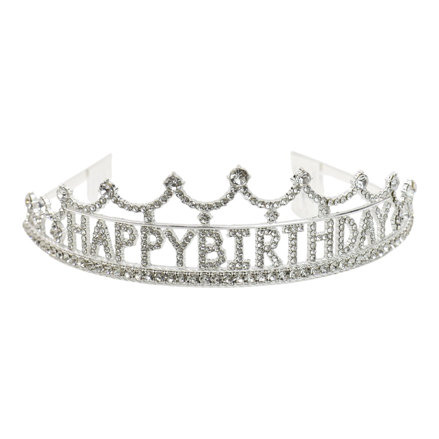Iron Alloy Rhinestone Happy Birthday Tiara HB947 (12PC)