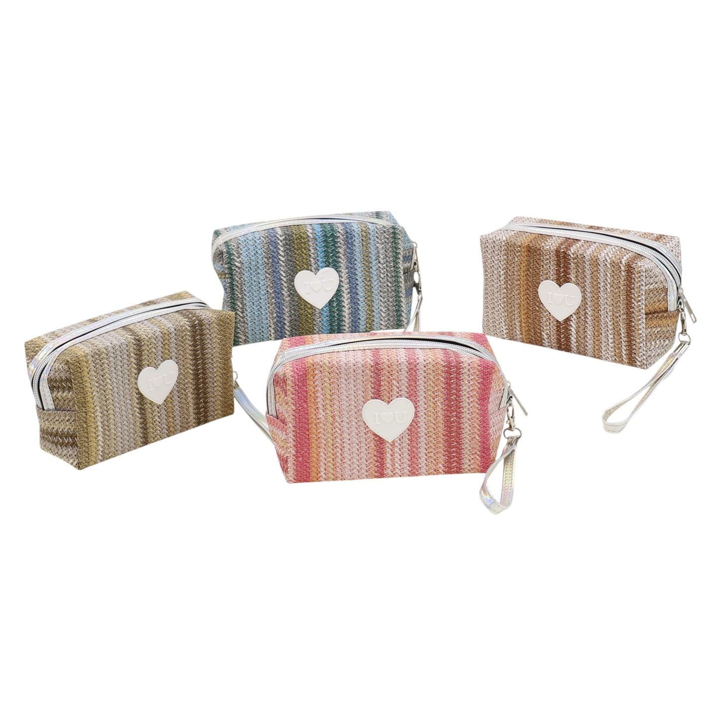 Heart IOU Printing Makeup Pouch JB51217-37. (12PC)