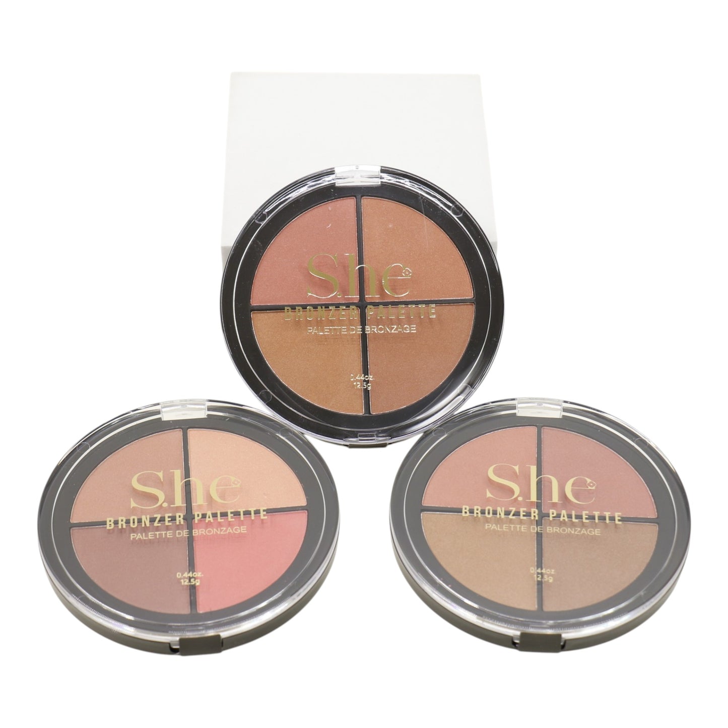 S.he Compact 3 Colors Bronzer Palette BP154 (12PK)