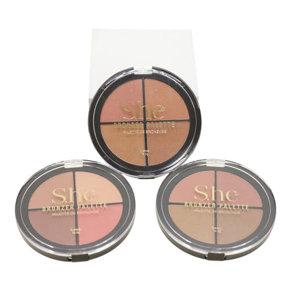 S.he Compact 3 Colors Bronzer Palette BP154 (12PK)