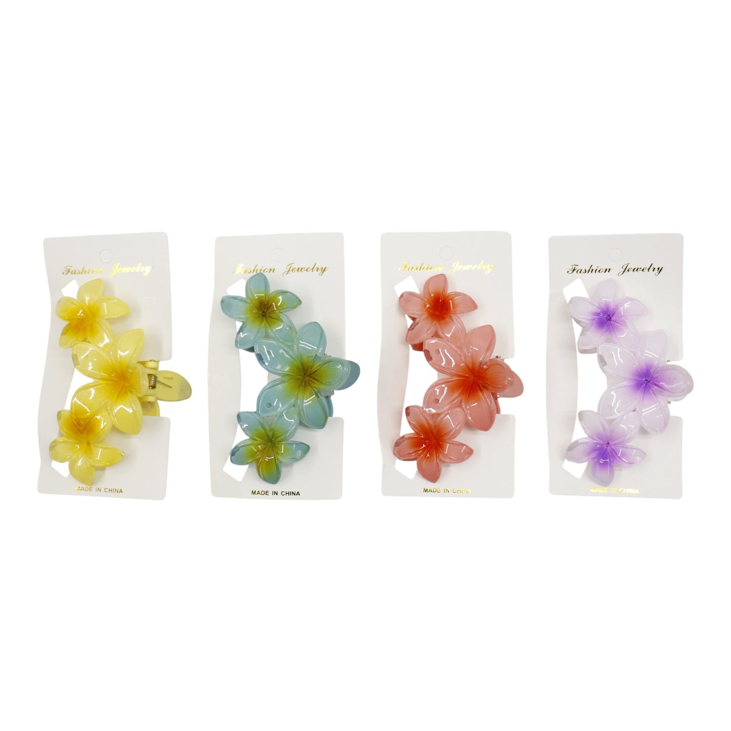 Hawaiian Flower Hair Claw Clip JH5109-6 (12PC)
