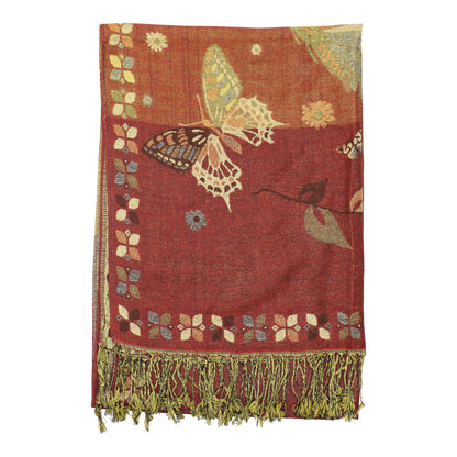 Metallic Pashmina Butterfly SCF4815-12. (12PC)