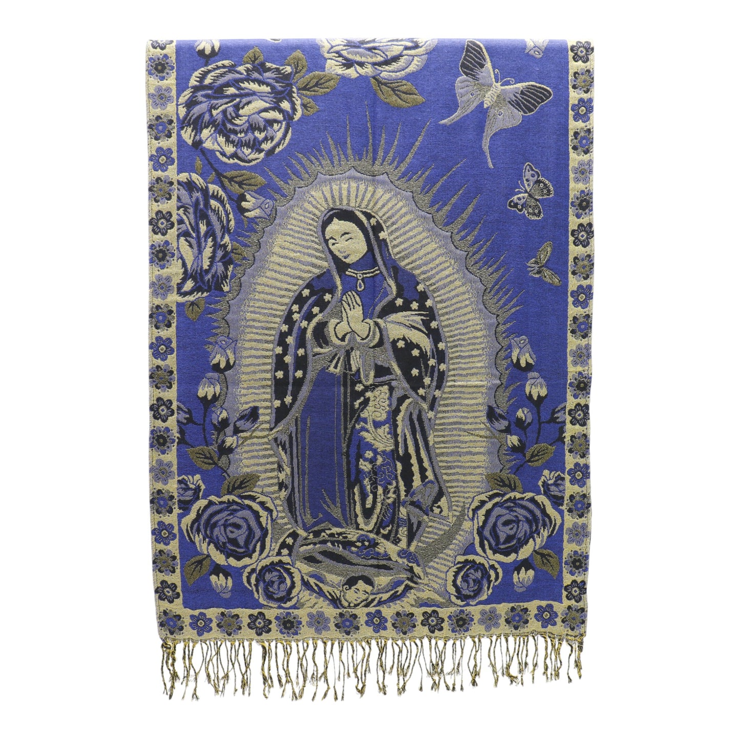 Metallic Pashmina Our Lady of Guadalupe SCF5920-11 (12PC)