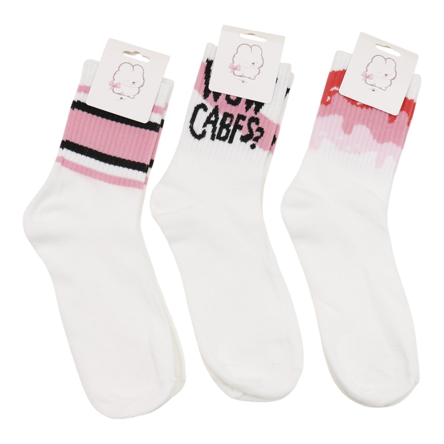 Women's Cute Pink Pattern Socks SS3316-2. (12PC)