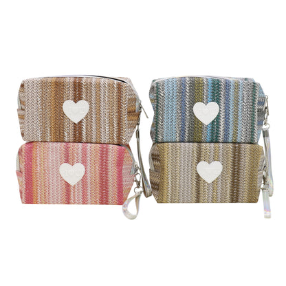 Heart IOU Printing Makeup Pouch JB51217-37. (12PC)