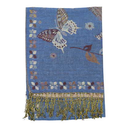 Metallic Pashmina Butterfly SCF4815-12. (12PC)