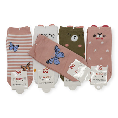 WOMEN'S CUTE CARTOON SOCKS 4318-47. (12PC)