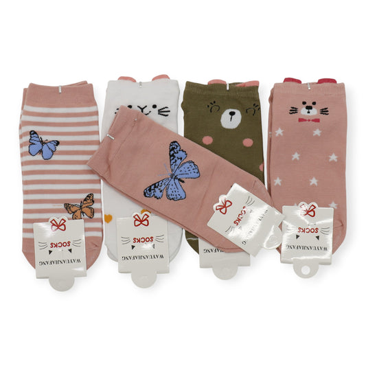 WOMEN'S CUTE CARTOON SOCKS 4318-47. (12PC)