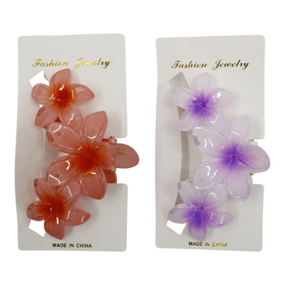 Hawaiian Flower Hair Claw Clip JH5109-6 (12PC)