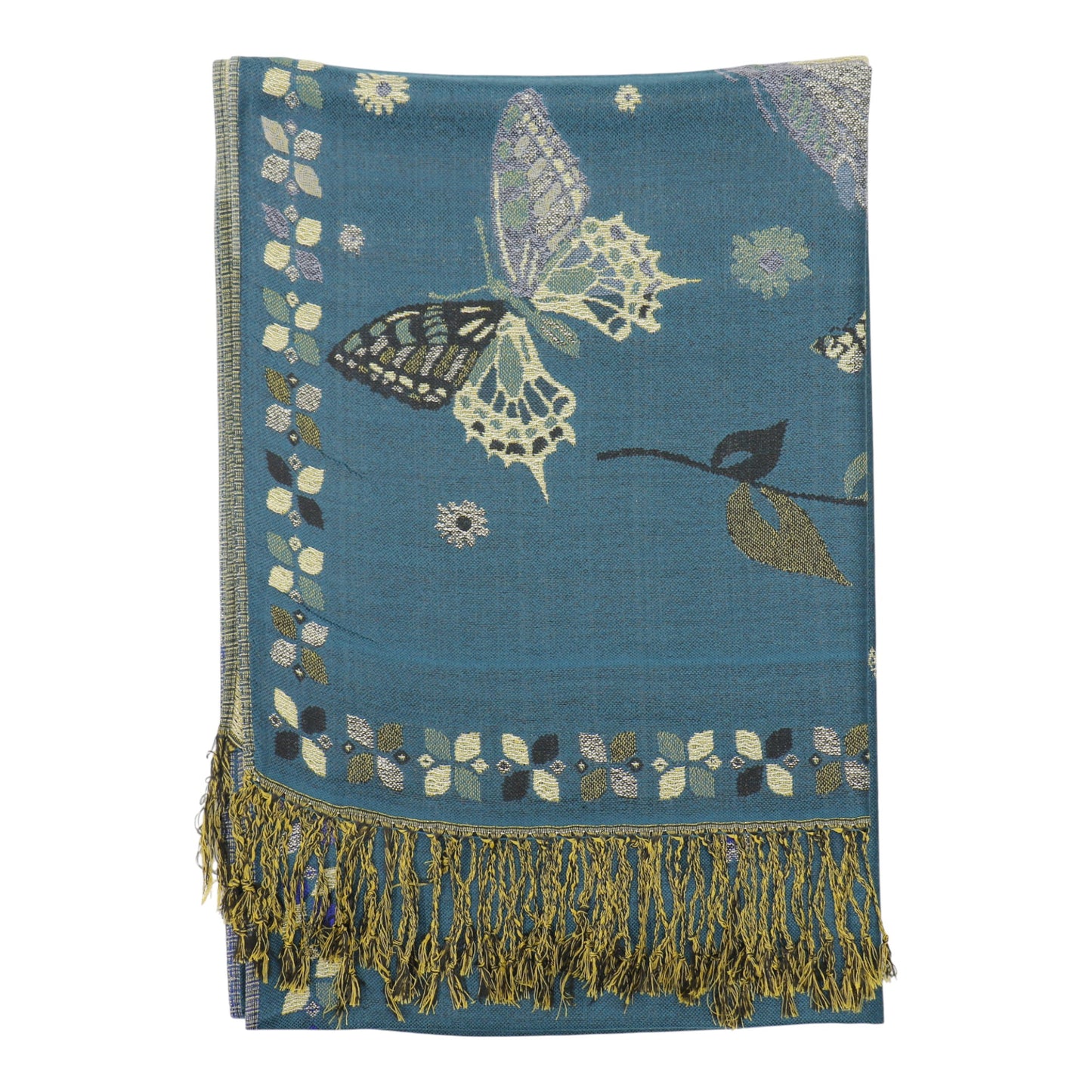 Metallic Pashmina Butterfly SCF4815-12. (12PC)