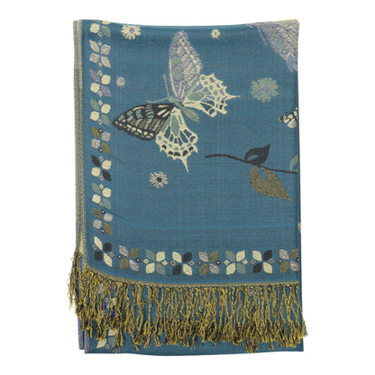 Metallic Pashmina Butterfly SCF4815-12. (12PC)