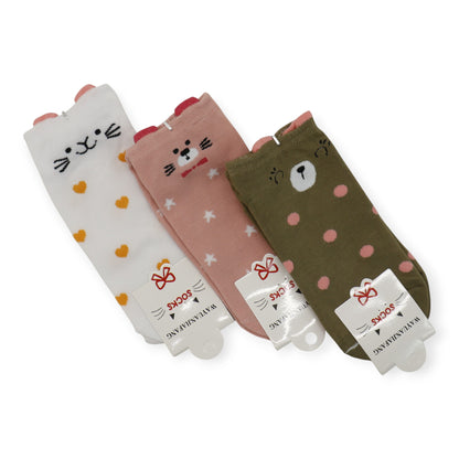 WOMEN'S CUTE CARTOON SOCKS 4318-47. (12PC)