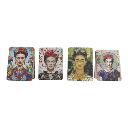 Frida Kahlo Rectangular Glitter Compact Makeup Mirror JM6423-10 (12PC)