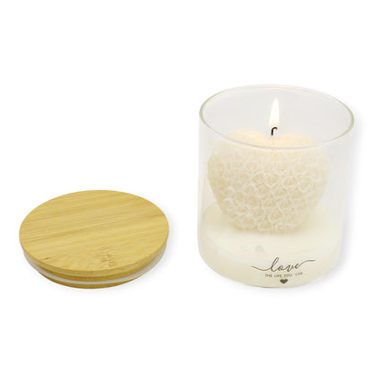 Rose Flower Heart Clusters Aesthetic Scented Candle SS51016-5 (3pc )