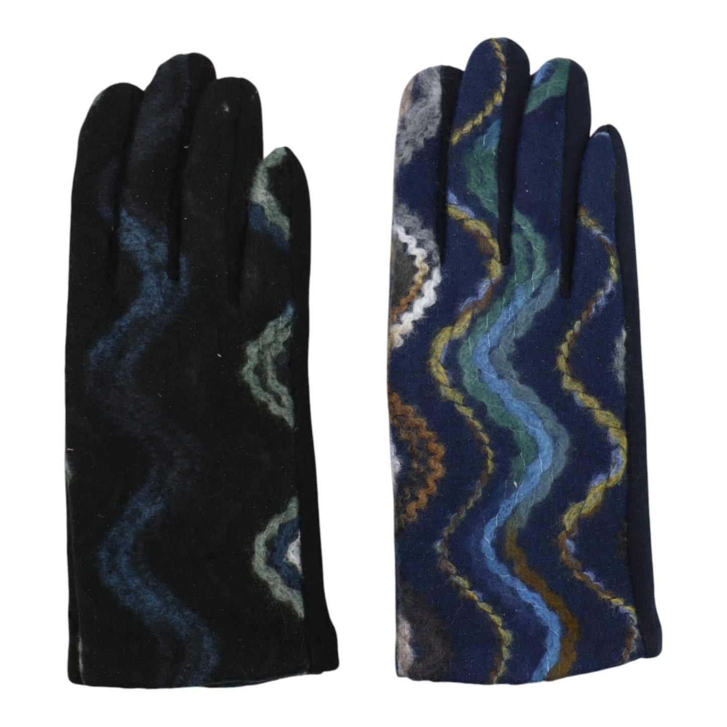 Women's Wave Pattern Winter Touch Screen Gloves GL188. (12PAIR)