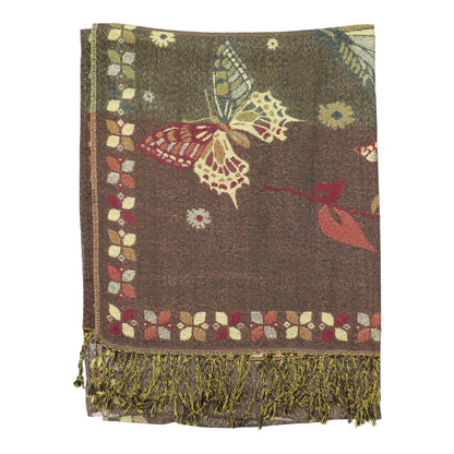 Metallic Pashmina Butterfly SCF4815-12. (12PC)