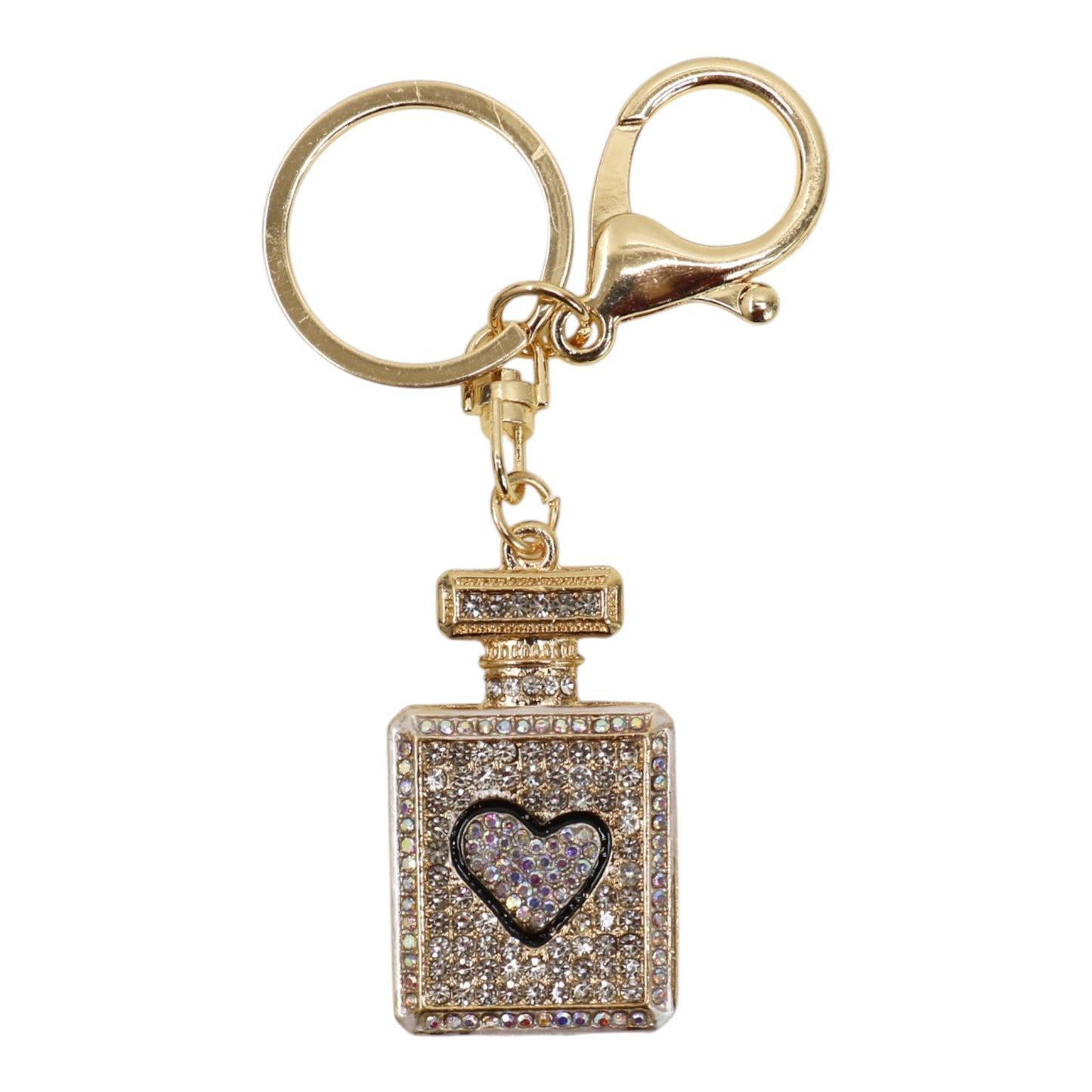 3D Perfume Bottle Heart Keychain KC511-62 (12PC)