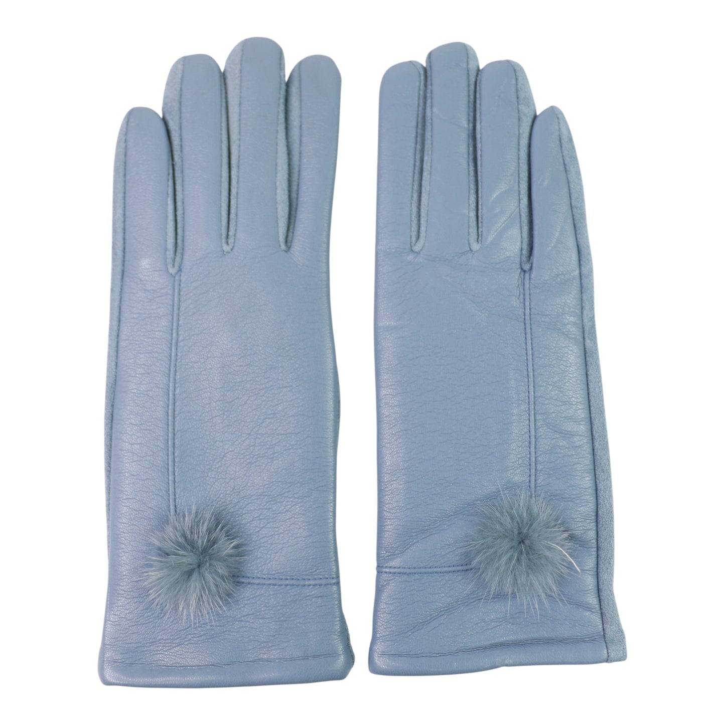 Women's Faux Leather Pom Pom Gloves GL178. (12PAIR)