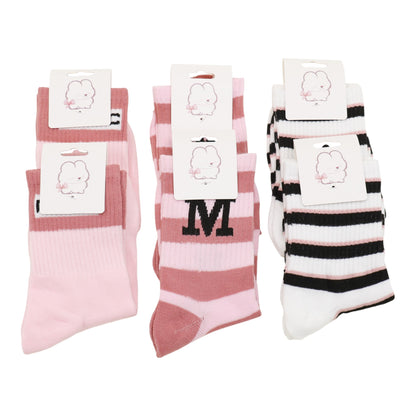Women's Cute Pink Pattern Socks SS3316-2. (12PC)