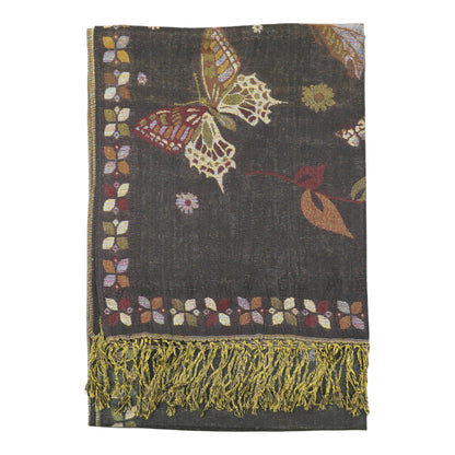 Metallic Pashmina Butterfly SCF4815-12. (12PC)