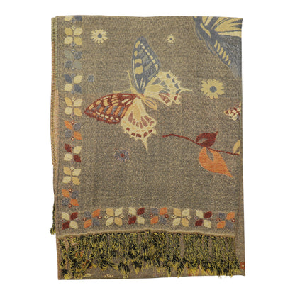 Metallic Pashmina Butterfly SCF4815-12. (12PC)