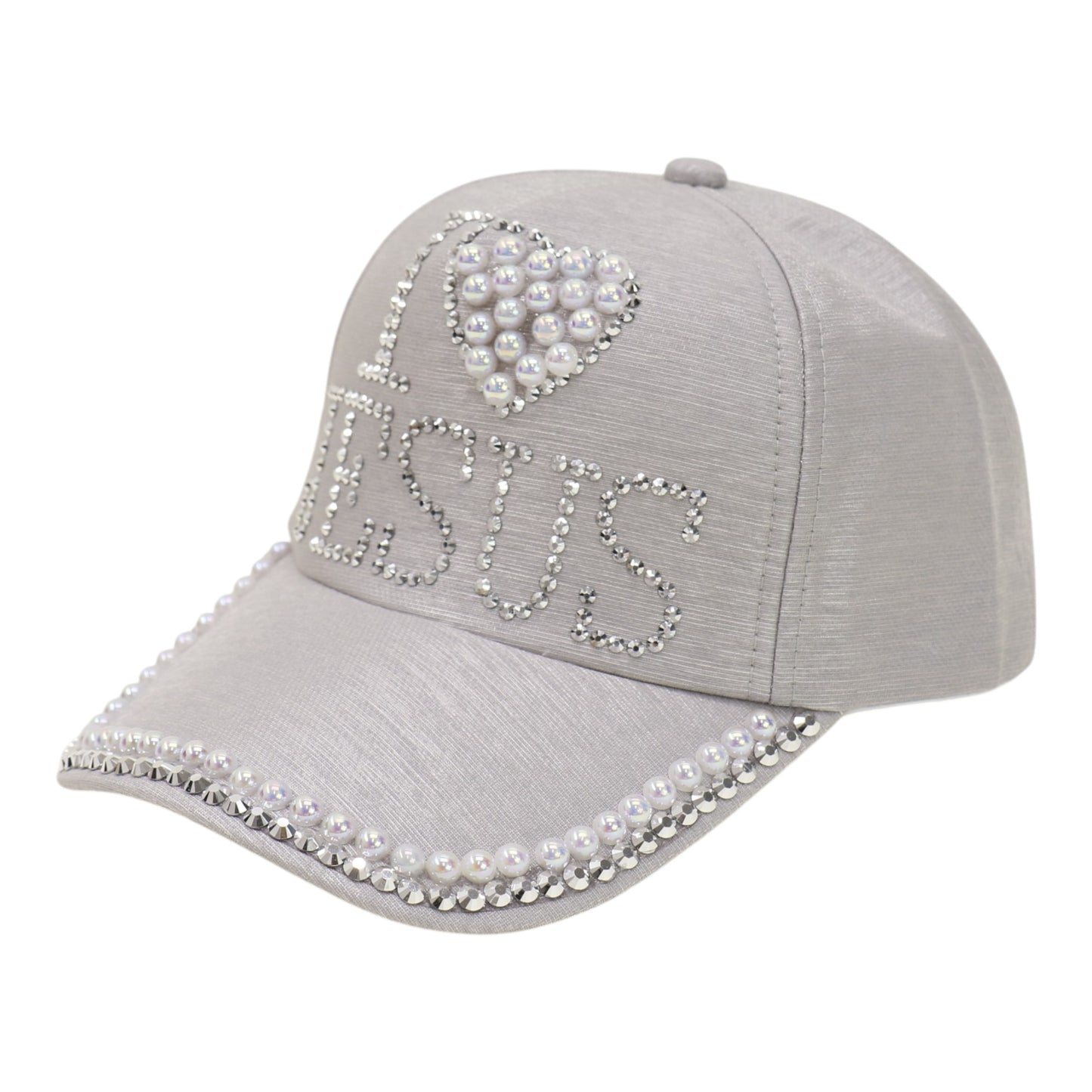 Bling Rhinestone I Love Jesus Cap HA6323-10 (12PC)