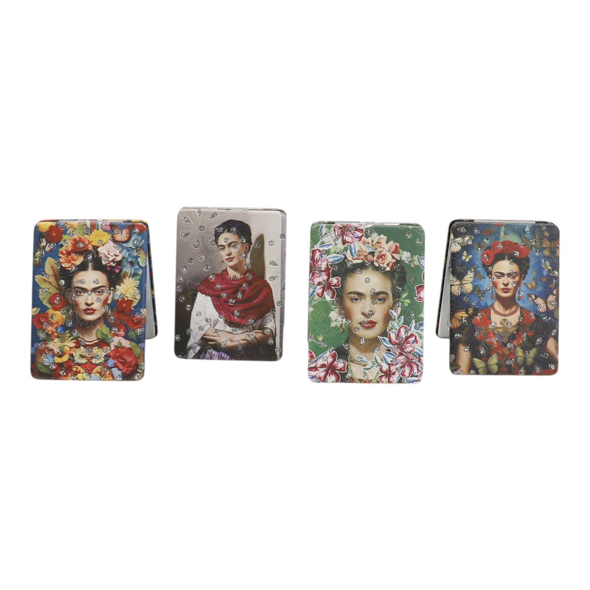 Frida Kahlo Rectangular Glitter Compact Makeup Mirror JM6423-10 (12PC)