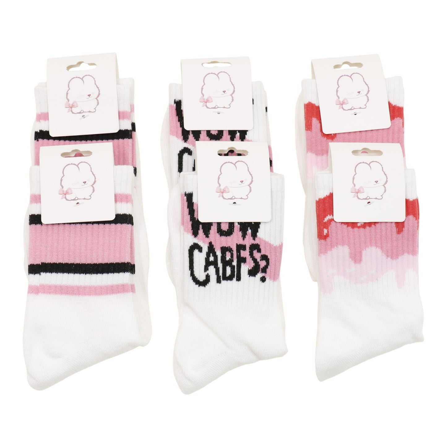 Women's Cute Pink Pattern Socks SS3316-2. (12PC)