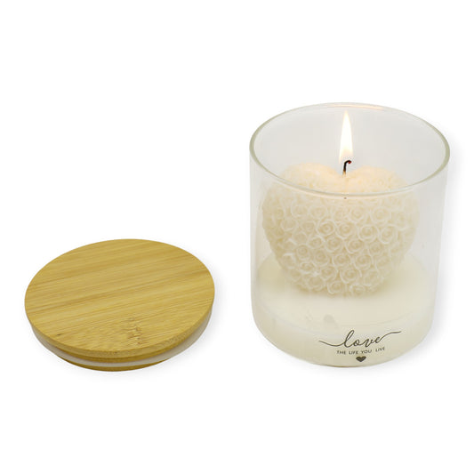 Rose Flower Heart Clusters Aesthetic Scented Candle SS51016-5 (3pc )