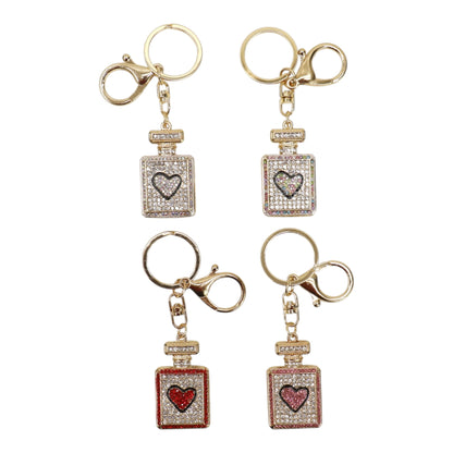 3D Perfume Bottle Heart Keychain KC511-62 (12PC)