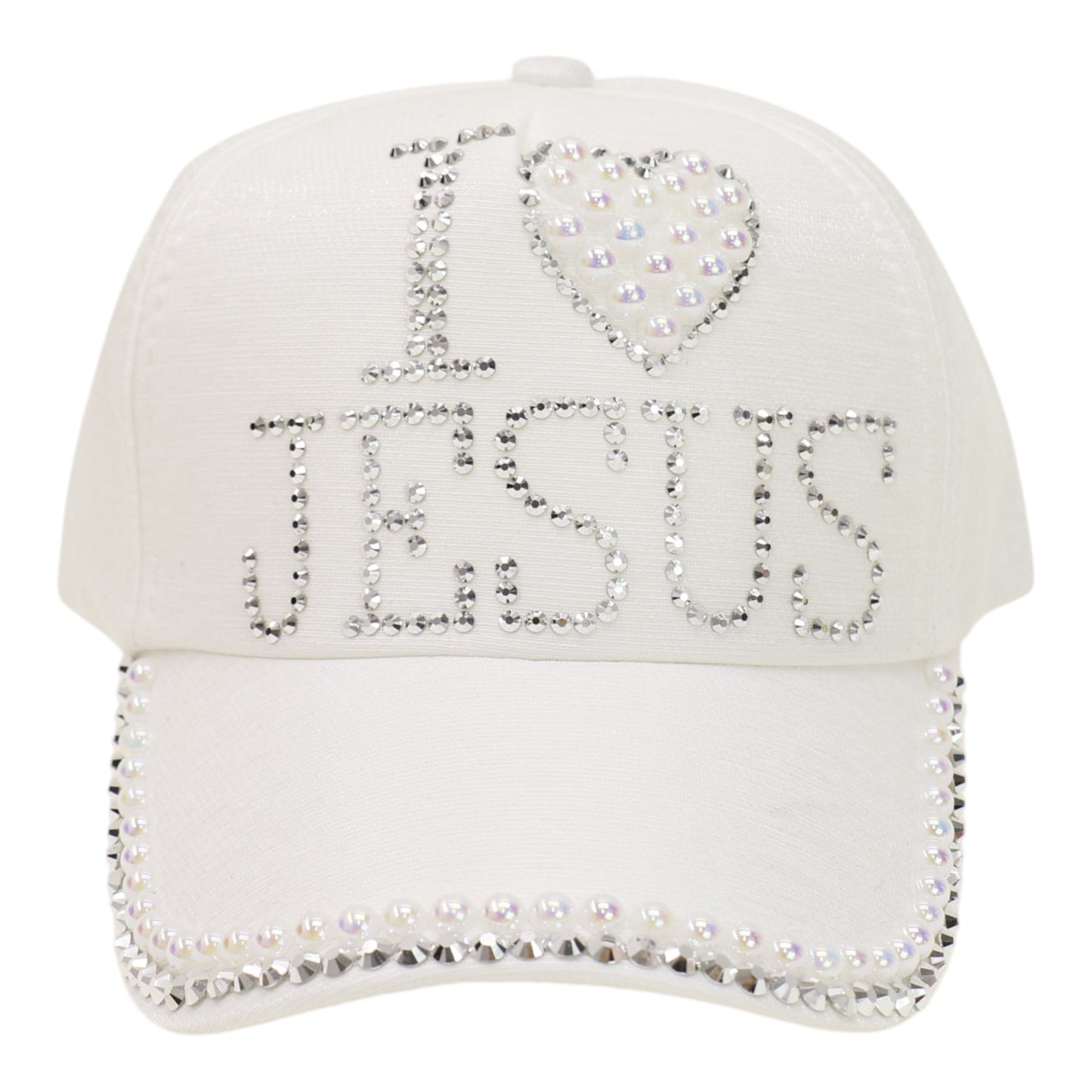 Bling Rhinestone I Love Jesus Cap HA6323-10 (12PC)